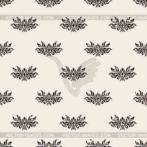 Seamless pattern - Old beige wallpaper - vector image