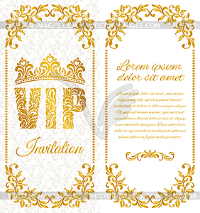 Luxurious design of flyer. Inscription VIP - vector clipart