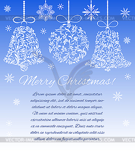 Christmas decorations (ball and bells) of ornament - vector image