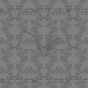 Floral seamless pattern with decoration tracery - white & black vector clipart