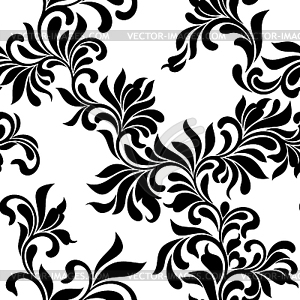 Seamless pattern. Tracery of floral abstract elements - vector clip art