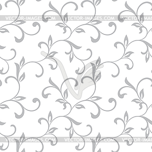 Tender seamless pattern. Tracery of twisted stalks - vector clip art