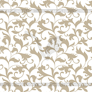 Elegant seamless pattern. Tracery of twisted stalks - vector clipart / vector image