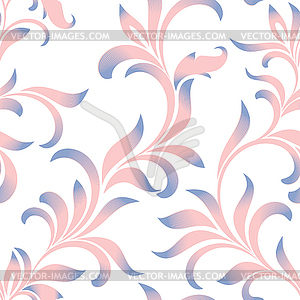 Seamless pattern of abstract floral ornament - vector image