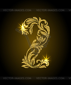 2. Decorative Font with swirls and floral elements. - vector clipart