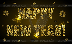 Greeting card or banner Happy New Year! - vector clip art