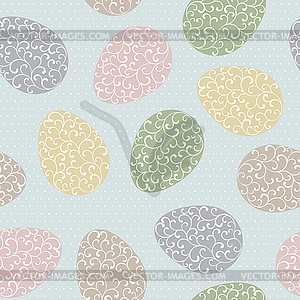 Бесшовные с пасхальными яйцами - векторное графическое изображение