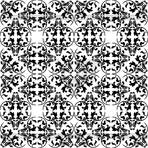 Classical seamless pattern with decoration tracery - vector clip art