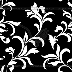 Elegant seamless pattern with decoration flowers - vector image