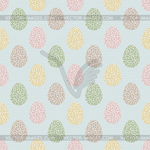 Cute seamless pattern with Easter eggs - vector image