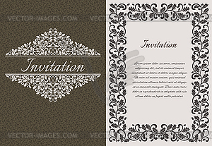 Vintage Wedding Invitation template. - vector EPS clipart