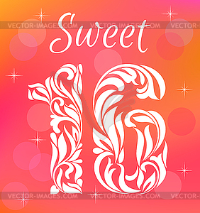 Bright Greeting card Invitation Template. Sweet - vector image