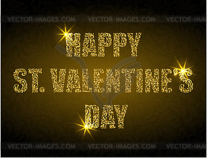 HAPPY ST. VALENTINE`S DAY. Decorative Font - vector image