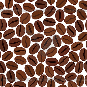 Seamless pattern with coffee beans - vector image