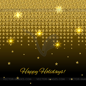 Luxury background with falling golden stars - vector image