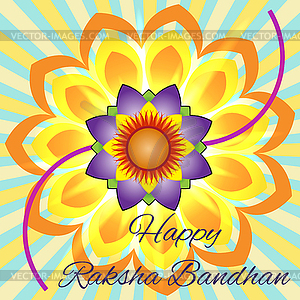 Happy Raksha Bandhan. Elegant greeting card - vector image