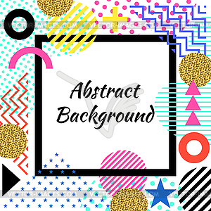 Abstract artistic background in Memphis style - vector clipart / vector image