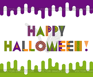 HAPPY HALLOWEEN. Trendy geometric font in memphis - vector clip art