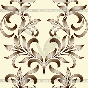 Seamless pattern of Vintage Engraving style - vector image