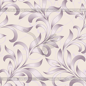 Seamless pattern of abstract floral ornament - vector image