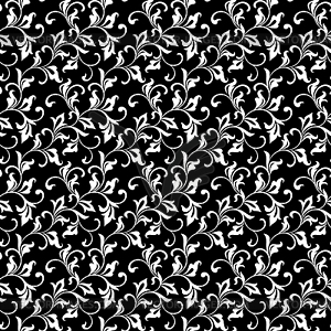 Luxurious seamless pattern. Vegetative motive. - vector image