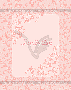 Elegant gentle template for invitation to wedding. - stock vector clipart
