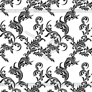 Vintage seamless pattern. Vegetative tracery - vector image