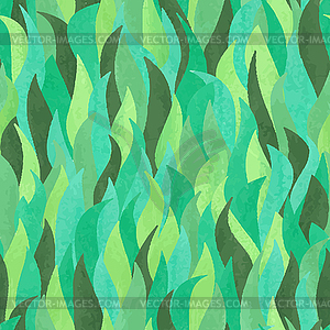 Seamless pattern with watercolor green grass. - vector image