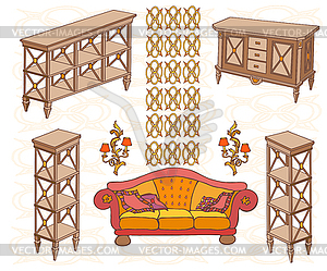 Zala furniture banner 336 280 dec red - vector image