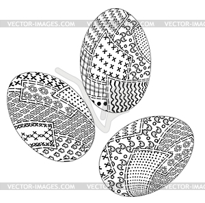 Egg patchwork  - vector clipart