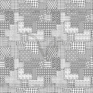 Patchwork 1 seamless fabric - vector clip art