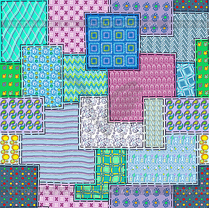 Seamless patchwork color - vector image