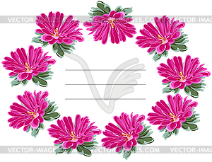 Chrysanthemum balkony frame first - vector clipart