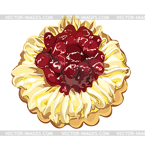 Cherry cake bake - royalty-free vector image