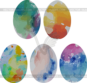 Easter eggs spor 5 watercolor - vector EPS clipart
