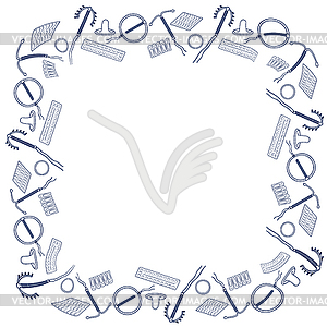 Medicine pharmacology contraceptive frame - vector clipart