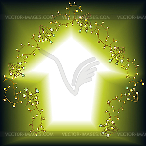 Card garland electric lamps house - vector clipart