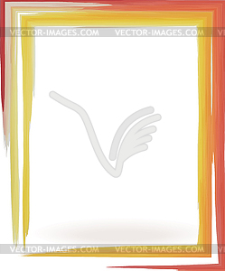 Spot watercolor frame red yellow - vector clipart / vector image