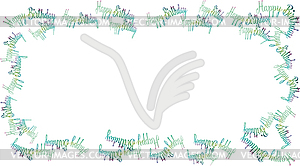 Frame of inscription, text - Happy birthday - - vector clip art