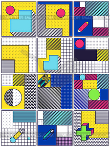 Big Collection with trendy backgrounds - vector clipart