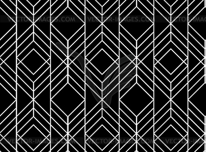 Seamless geometric pattern - white & black vector clipart