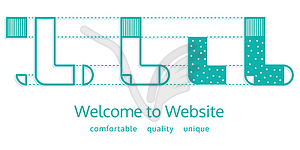 Welcome to website for socks shop - vector image