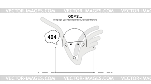 Day web master. Oops Error 40 - vector image