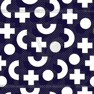 Seamless pattern in 90 80 style - vector clipart