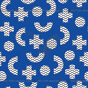 Seamless pattern in 90 80 style - vector clipart