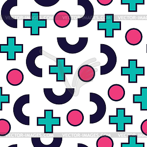 Seamless pattern in 90 80 style - royalty-free vector image