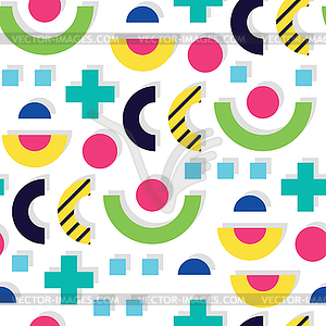 Seamless pattern in 90 80 style - vector clip art