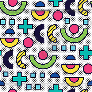 Seamless pattern in 90 80 style - vector image