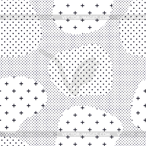 Modern seamless pattern with dots transition - vector image