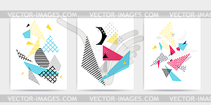 Bright colorful design set - vector clip art